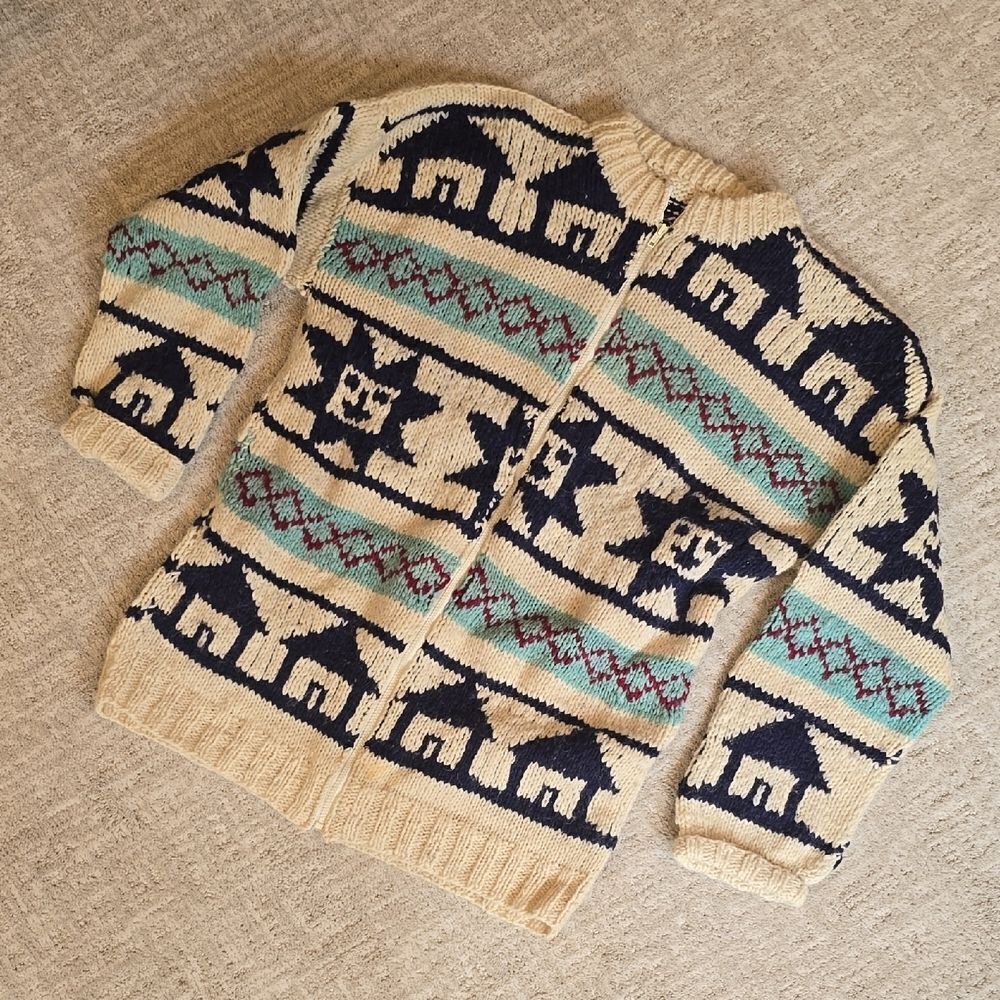 Handmade Knit Patterned Sweater